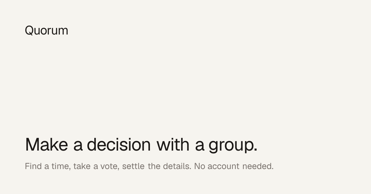 Quorum preview